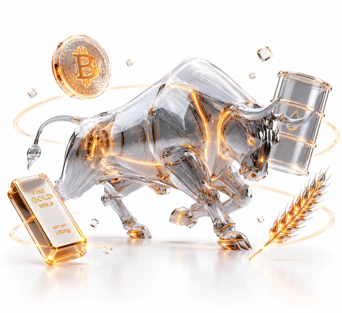 Futures trading across commodities, metals, energy and cryptocurrency markets