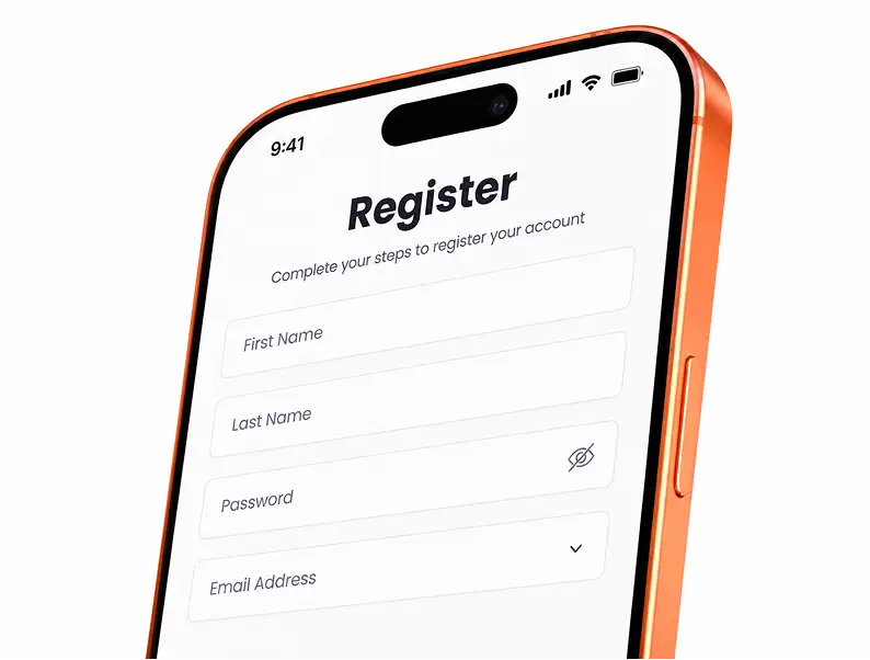 Registration form illustration for creating a trading account