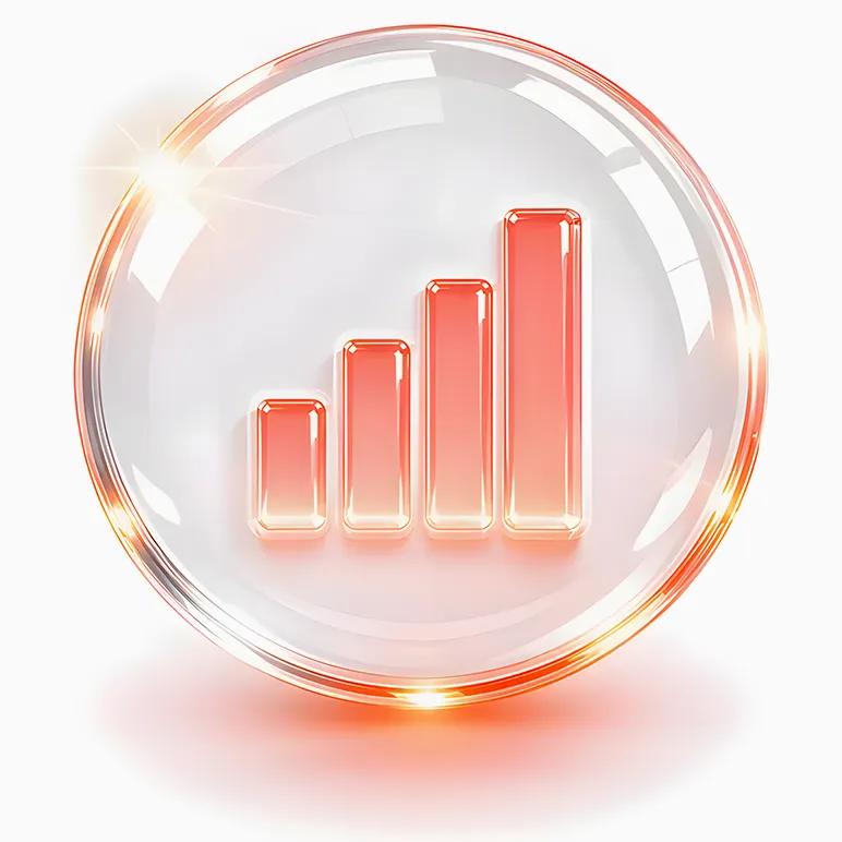 Growth chart icon representing secure and confident trading