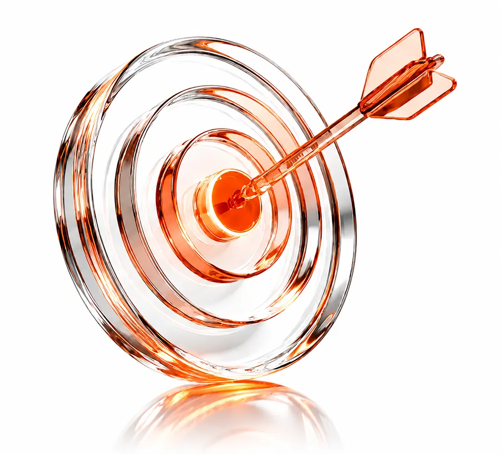 Bullseye target representing trading goals and investment accuracy