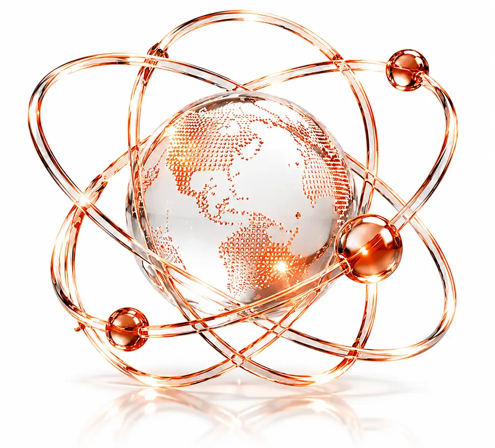 Global financial markets connected through worldwide trading opportunities
